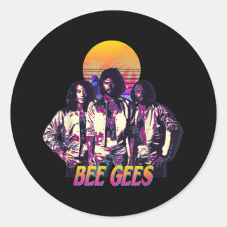 Adesivo Redondo The Bee Gees Live For Men And Women