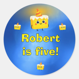 Adesivo Redondo The Best Birthday Party Cake