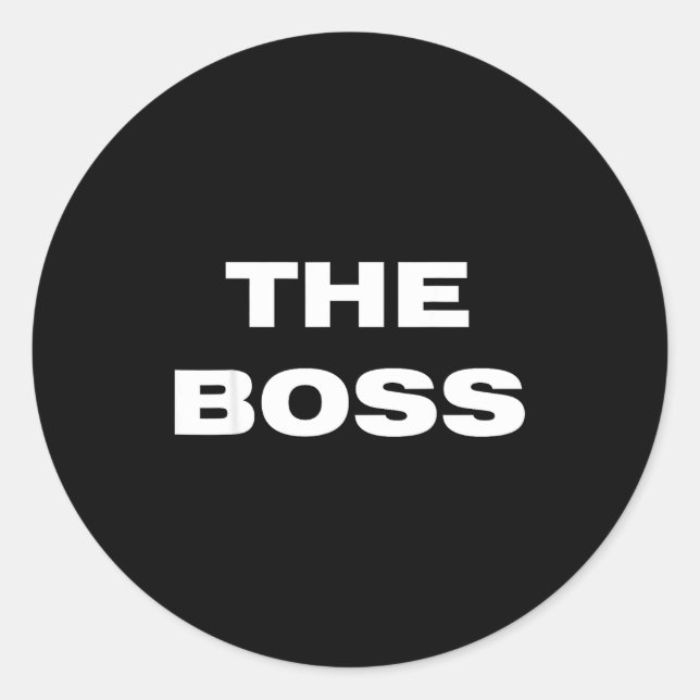 Adesivo Redondo The Boss - The Real Boss Couple  (Frente)
