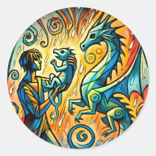 Adesivo Redondo  the dragon keeper