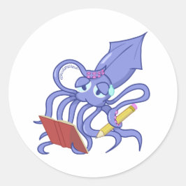 Adesivo Redondo The drawing calamari