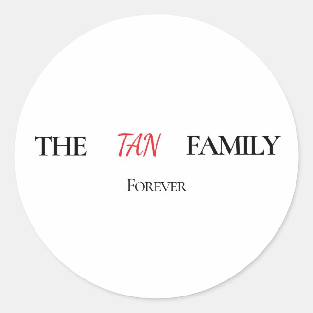Adesivo Redondo The Family Forever Personalized Round Sticker (Frente)