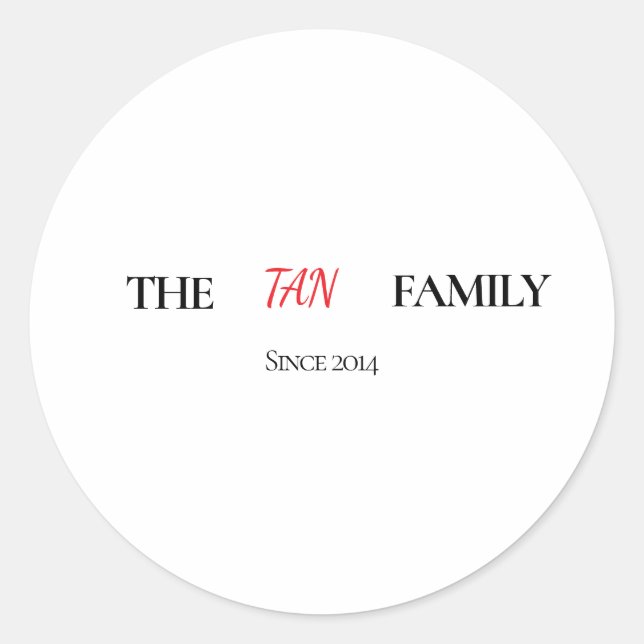 Adesivo Redondo The Family Personalized Round Sticker (Frente)