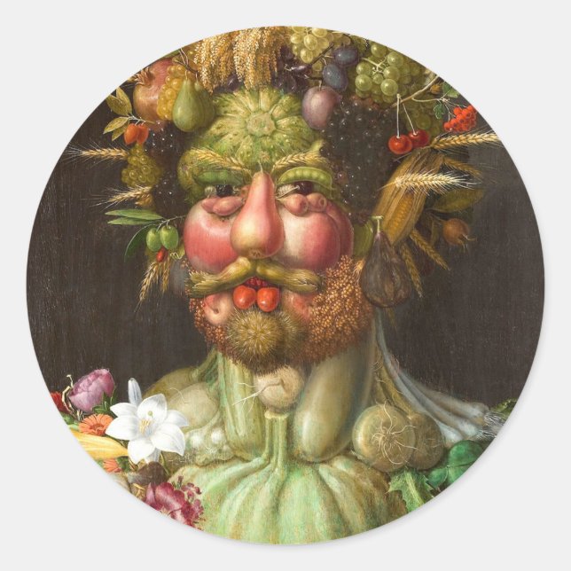 Adesivo Redondo The Four Seasons: Vertumnus - Giuseppe Arcimboldo (Frente)