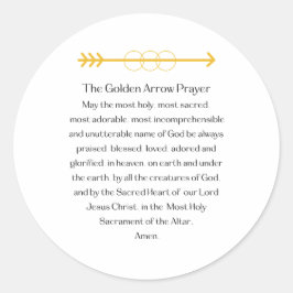 Adesivo Redondo The Golden Arrow Prayer Round Sticker