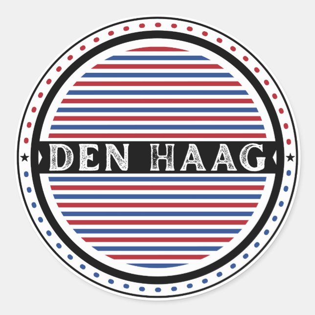 Adesivo Redondo The Hague City Pride Emblem – Dutch Identity (Frente)