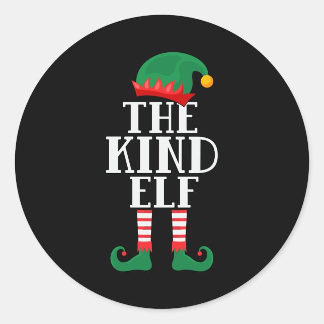 Adesivo Redondo The Kind Elf Funny Christmas (Frente)