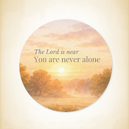 Adesivo Redondo The Lord Is Near Christian Encouragement Sticker