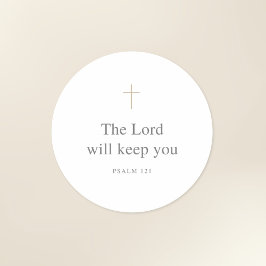 Adesivo Redondo The Lord Will Keep You – Psalm 121 Scripture