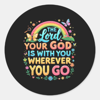 Adesivo Redondo The Lord Your God Christian Vbs 2025 True North Ro
