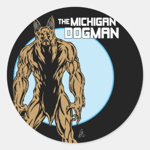 Adesivo Redondo The Michigan Dogman