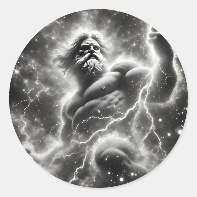 Adesivo Redondo  the mighty zeus (Frente)