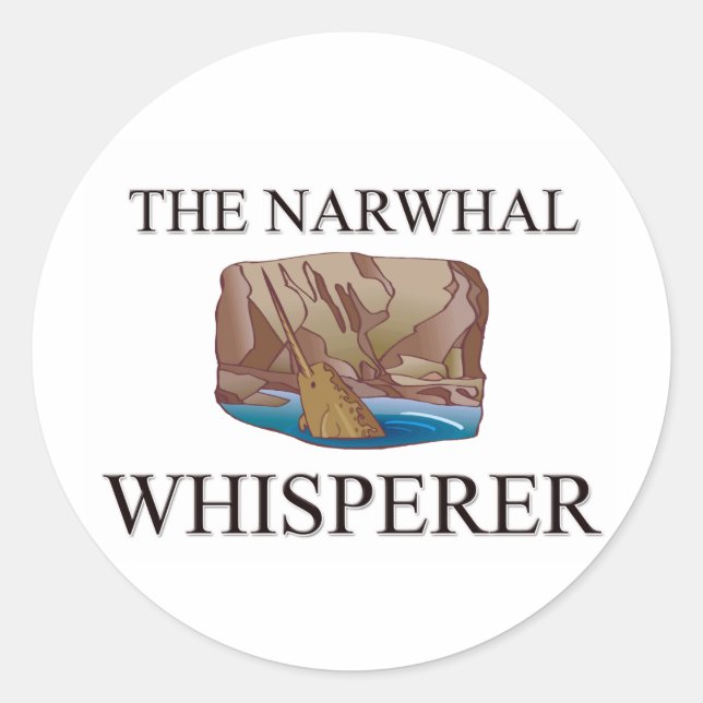 Adesivo Redondo The Narwhal Whisperer (Frente)