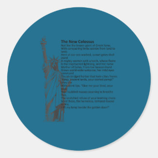 Adesivo Redondo The New Colossus 