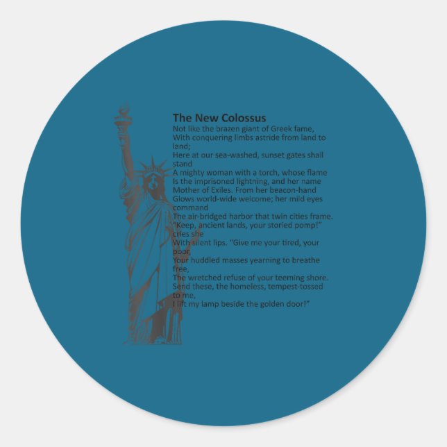 Adesivo Redondo The New Colossus  (Frente)