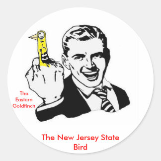 Adesivo Redondo The New Jersey State Bird