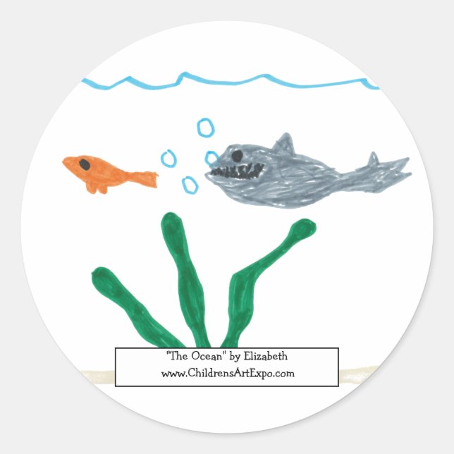 Adesivo Redondo "The Ocean" Stickers (Frente)