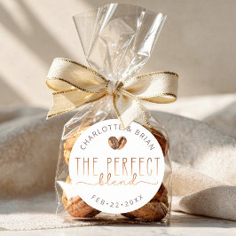 Adesivo Redondo The Perfect Blend Coffee Wedding Shower