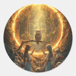Adesivo Redondo The Portal Between Trees