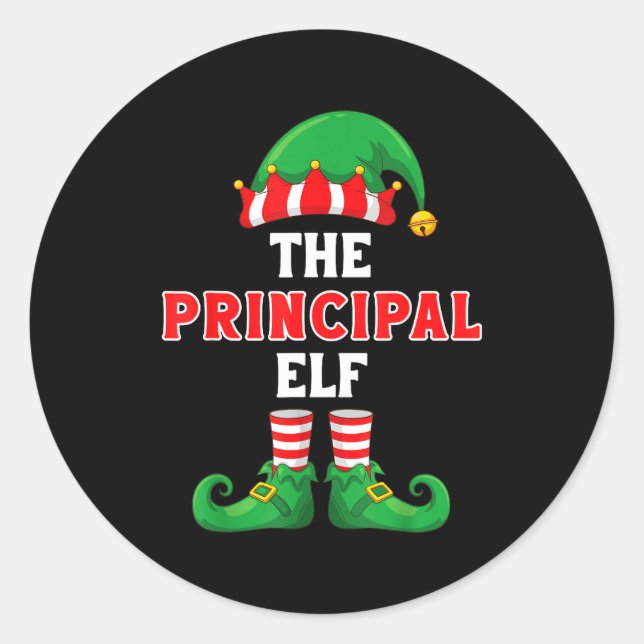 Adesivo Redondo The Principal Elf Christmas For Principal School P (Frente)