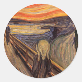 Adesivo Redondo The Scream - Edvard Munch