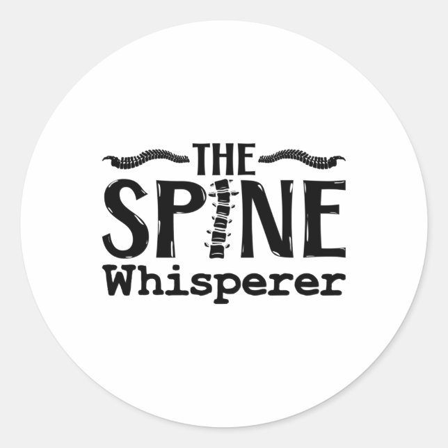 Adesivo Redondo The Spine Whisperer Chiropractic Chiropractor (Frente)