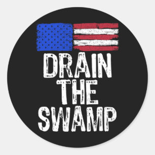 Adesivo Redondo The Swamp Kamala Harris 2024 Election Anti Trump