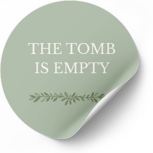 Adesivo Redondo The Tomb Is Empty Easter Sticker  (Criador carregado)