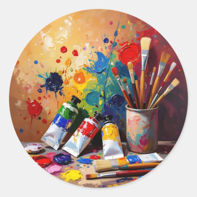 Adesivo Redondo The Tools Of Imagination -  (Frente)