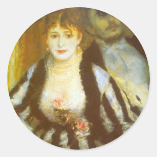 Adesivo Redondo Theater Box de Pierre Renoir, Arte Fino Antigo