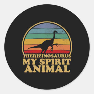 Adesivo Redondo Therizinossauro É O Meu Espírito Dinossauro Animal