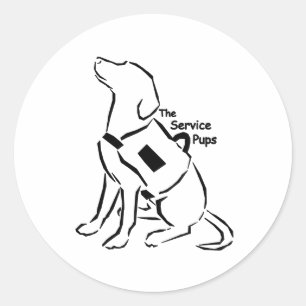 Adesivo Redondo TheServicePups-Etiquetas