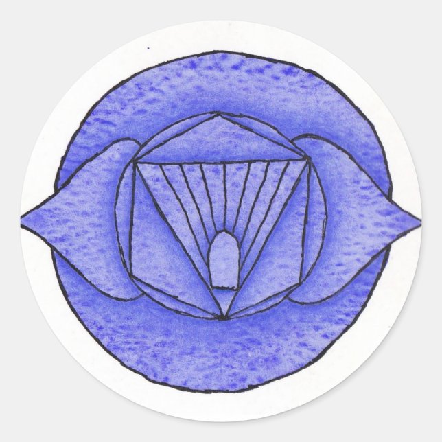 Adesivo Redondo Third Eye Chakra Sticker (Frente)