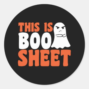 Adesivo Redondo This Is Boo Sheet Ghost Funny Halloween Costume