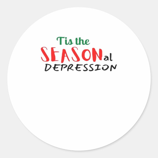 Adesivo Redondo This The Seasonal Depression Holiday (Frente)