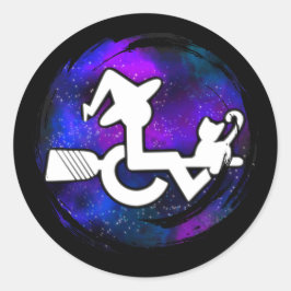 Adesivo Redondo This Witch is Mobile