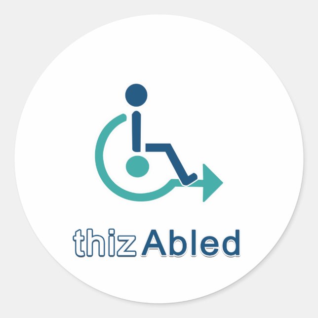 Adesivo Redondo thizAbled Sticker (Frente)