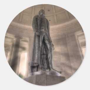 Adesivo Redondo Thomas Jefferson Memorial Bronze Estátua