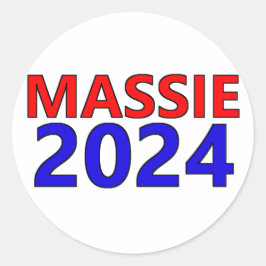 Adesivo Redondo Thomas Massie para o Presidente 2024