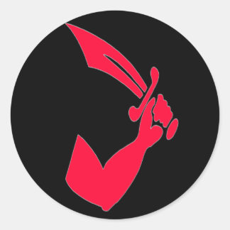 Adesivo Redondo Thomas Tew - Vermelho