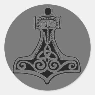 Adesivo Redondo Thors Hammer