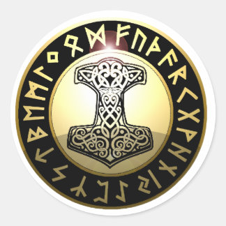 Adesivo Redondo Thor's Hammer