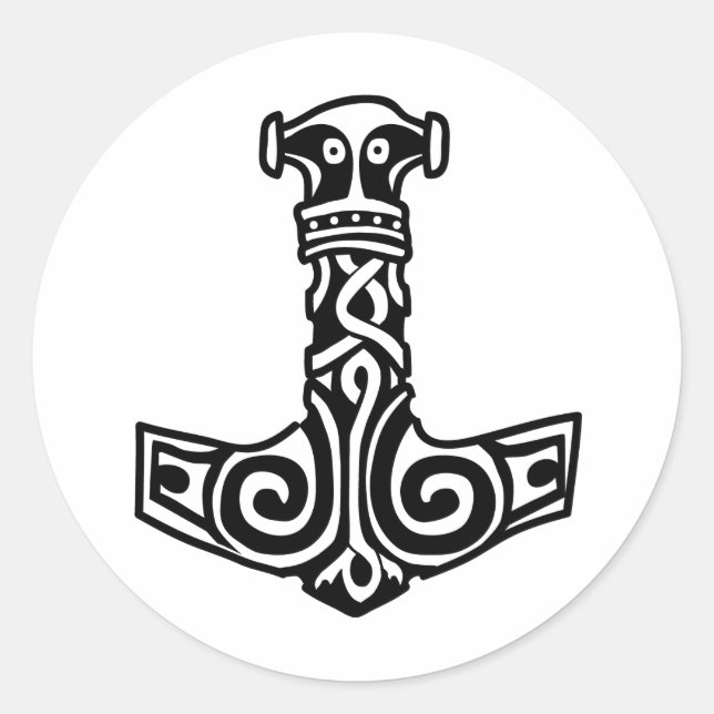 Adesivo Redondo Thor's Hammer (Frente)