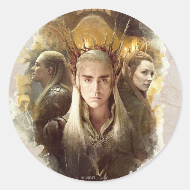 Adesivo Redondo Thranduil, LEGOLAS GREENLEAF™, & TAURIEL™ Gráfico (Frente)