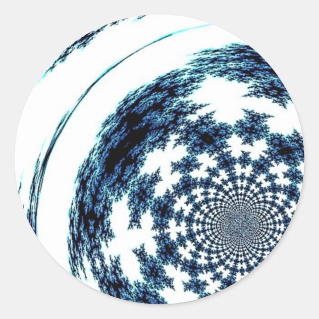 Adesivo Redondo Thread de rotação azul (Frente)