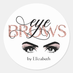 Adesivo Redondo Threading de MicroBlading com sobrancelha Dourada
