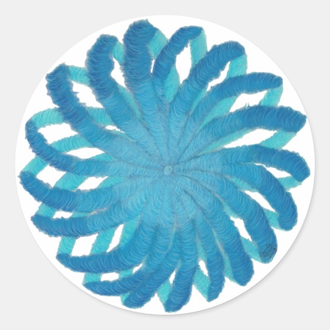 Adesivo Redondo Throat Chakra Healing Art nº 2 (Frente)