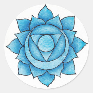 Adesivo Redondo Throat Chakra Sticker