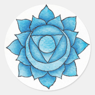 Adesivo Redondo Throat Chakra Sticker