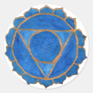 Adesivo Redondo Throat Chakra Sticker